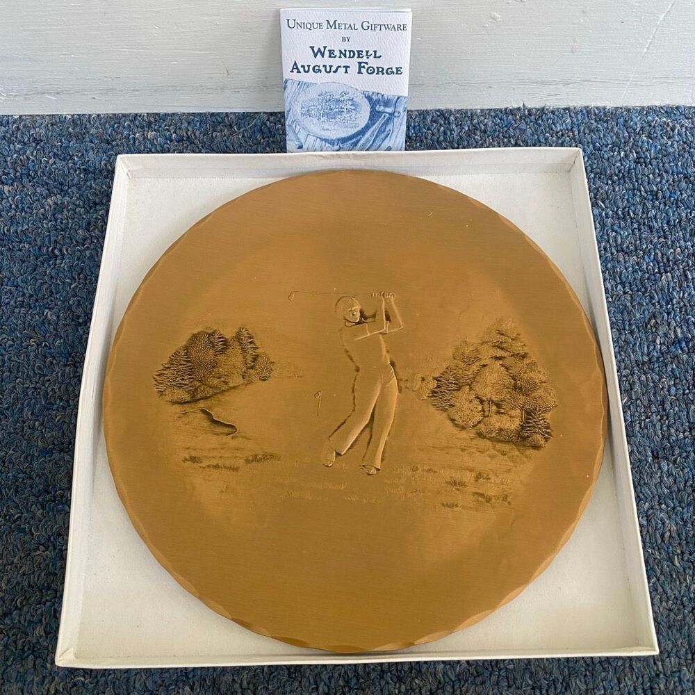 Wendell August Forge 9” solid bronze golf plate 1994